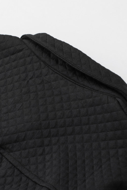 ⭐️ NEW Black Retro Quilted Flap Pocket Button Shacket