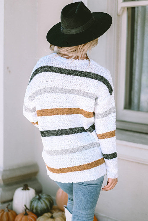 ⭐️ NEW Striped Popcorn Knit Sweater